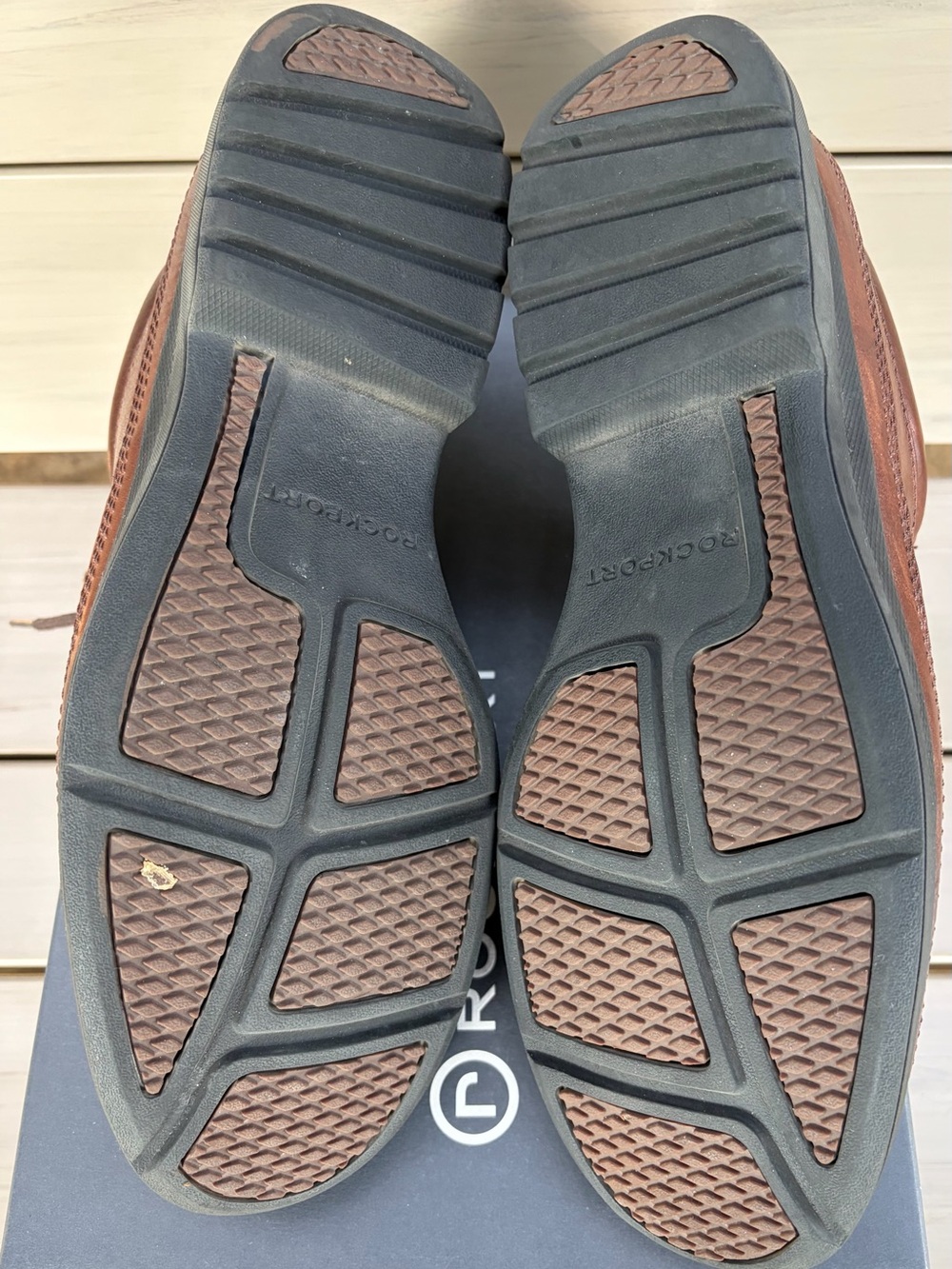 MEN'S ROCKPORT BANNI BROWN CASUAL DRESS SHOES SZ 11M - Picture 4 of 4